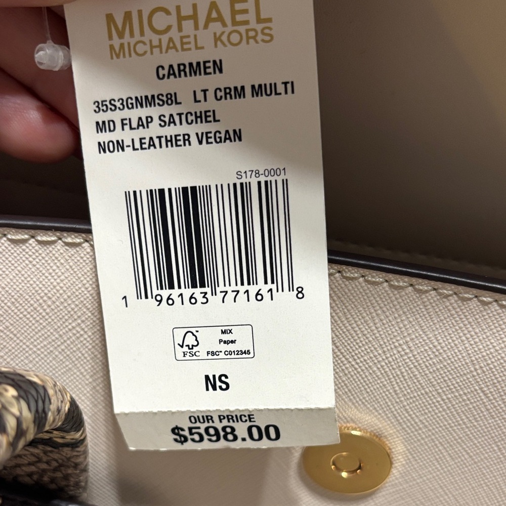 Michael Kors Cream and Black Satchel - Picture 5 of 5